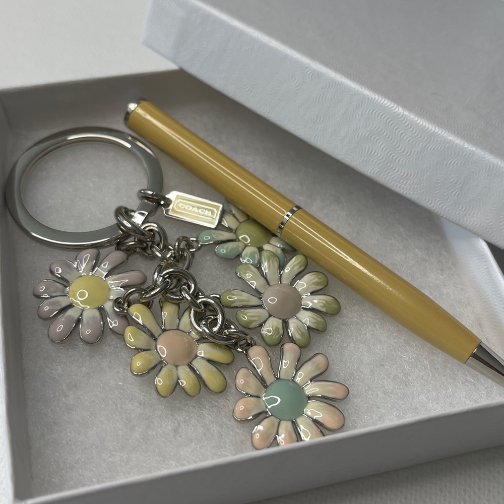 Coach Daisy Keychain and Coach Pen Set in Pastel Hues - Picture 5 of 5